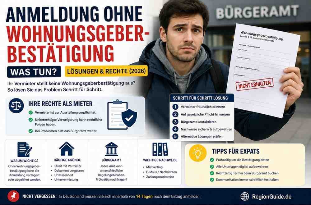 Wohnungsgeberbestätigung fehlt
