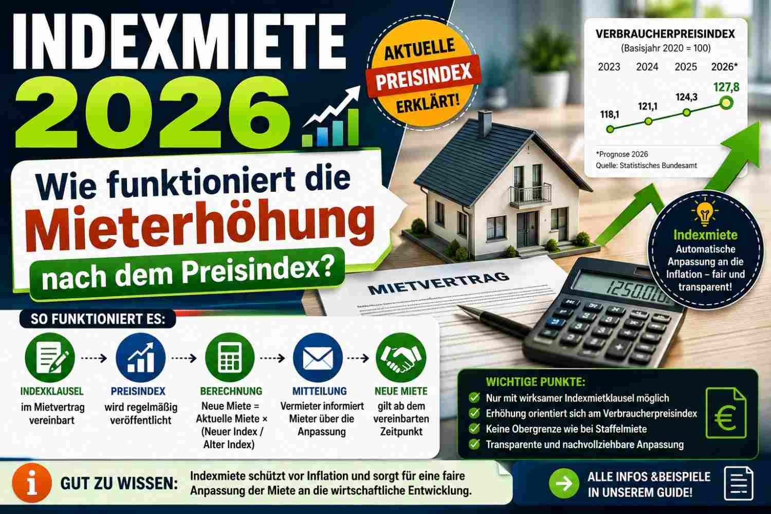 Indexmiete 2026: Wie funktioniert die Mieterhöhung nach dem Preisindex?