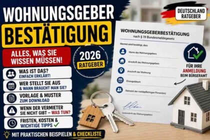 Wohnungsgeberbestätigung 2026: Vorlage, Anmeldung & Frist